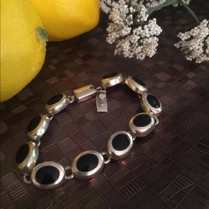 Black Onyx Sterling Silver Bracelet